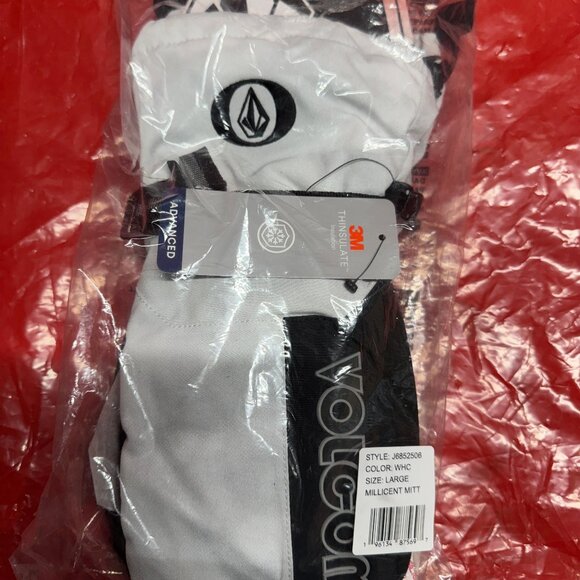 BNWT Mens Volcom waterproof Millicent Mitt, camo white retro, Large - Picture 3 of 4